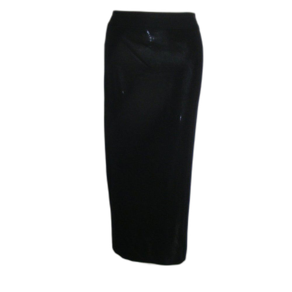 EXCLUSIVELY MISOOK Skirt, S Petite, Black, Slit, Long/Maxi